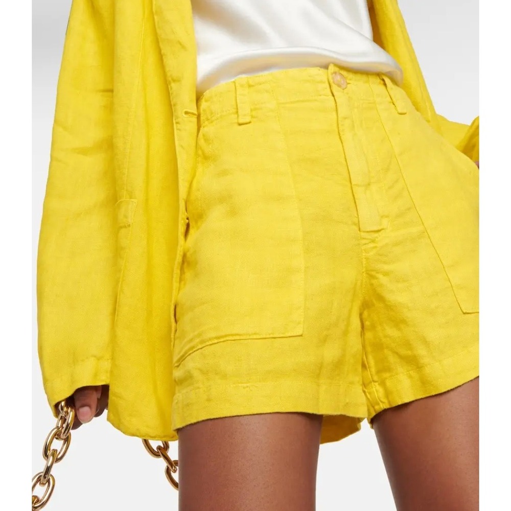 Anthropologie Velvet by Graham & Spencer 100% Linen Luxury Shorts USA Size 4 NEW